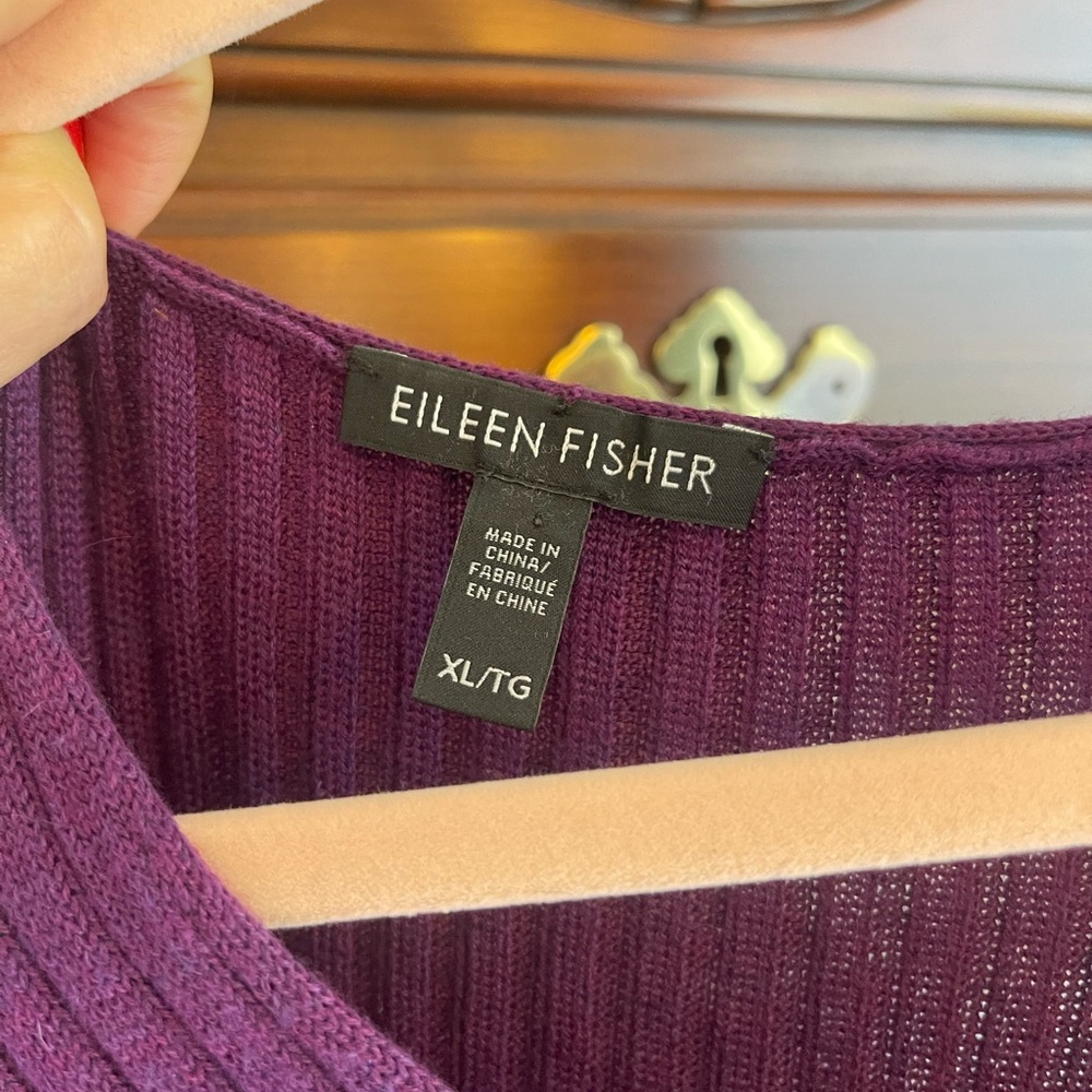 Eileen Fisher purple sweater
